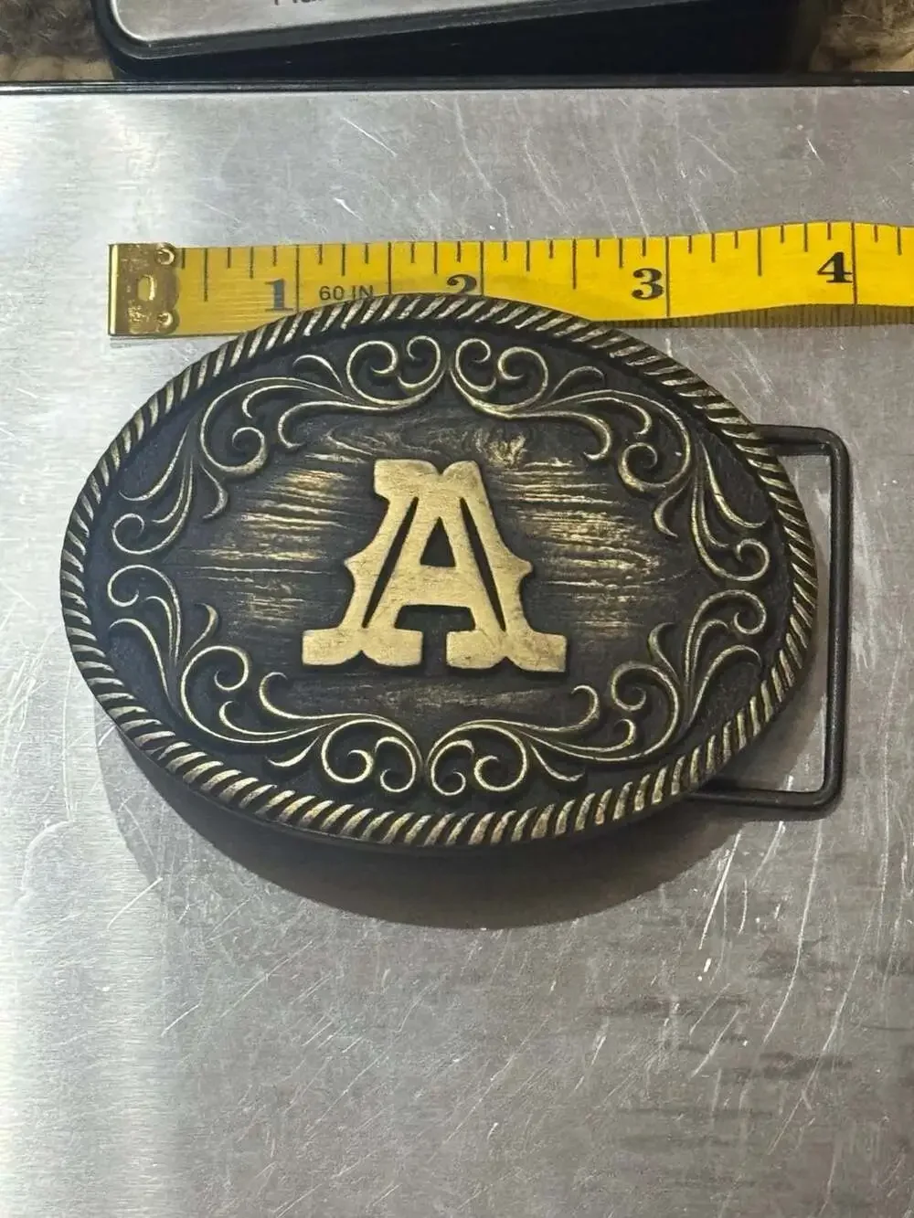 Montana Silversmiths Filigree Initial A Belt Buckle